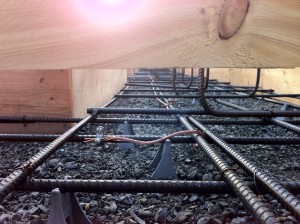 Ufer Ground - Best ground there is. More than 20 feet of copper attached to rebar network.